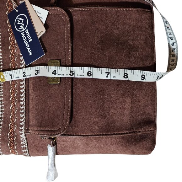 White‎ Mountain Women's brown vegan Leather Purse/Crossbody Bag - Picture 6 of 7